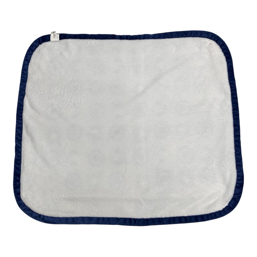Blankets and Beyond Baby Blanket Navy Blue Gray White Owls Elephants Soft 31x27" - Picture 6 of 11